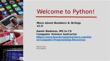 Intro To Python | Strings | Lecture Slides | Middle High School | Unit 6