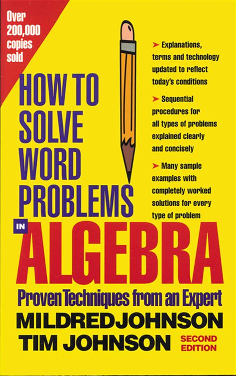 How To Solve Word Problems In Algebra, 2nd Edition (How To Solve Word Problems Series)