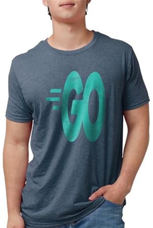 Go Programming Language With Go Logo Distr T-Shirt