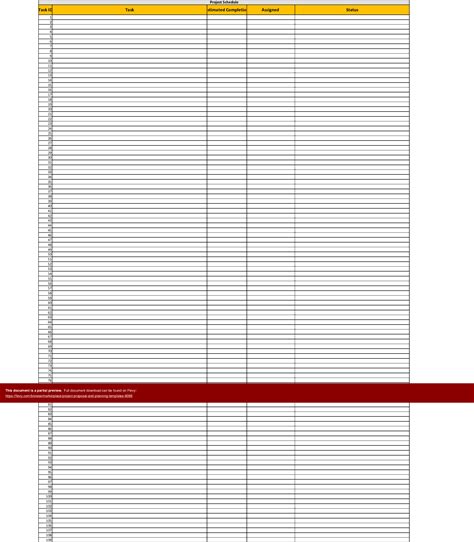 Project Proposal And Planning Templates Excel