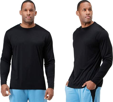 DEVOPS 2 Pack Men's Sun Protection Shirts UV SPF UPF 50+ Long Sleeve Rash Guard Fishing Running Quick Dry Lightweight XX-Large