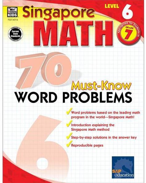 70 Must-Know Word Problems Grade 7 - (Singapore Math 70 Must Know Word Problems) (Paperback)