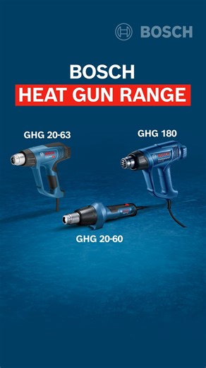 #PowerTools The Bosch Professional Heat Gun Range; engineered for experts who demand precision, power, and total control across every application. From high-output performance up to 630°C to adjustable airflow modes and fine temperature control, this range delivers the versatility needed for paint stripping, forming, shrinking, soldering, welding, tinplating, and renovation workflows.​ Built with powerful 1800–2000 W motors, fast heat-up, and Bosch-grade durability, each model offers enhanced sa