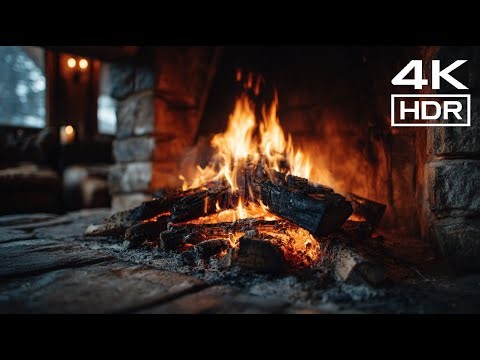 🔥 Cozy Fireplace Close-Up Warm Fire Ambience & Glowing Embers 4K