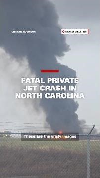 Private jet crashes after takeoff in North Carolina