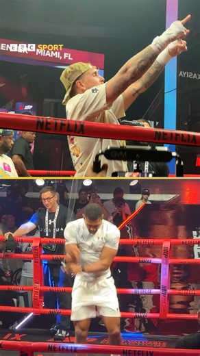 Anthony Joshua and Jake Paul at the open workouts 🥊 | BBC Sport