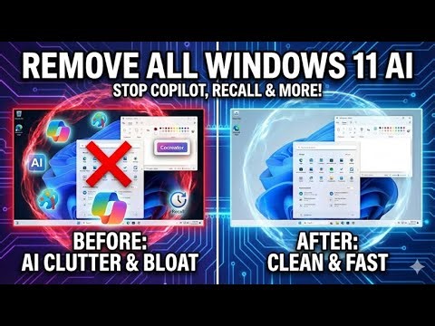How To Removal ALL AI From Windows 11 With RemoveWindowsAI