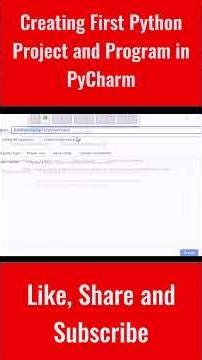 Creating First Python Project and Program in PyCharm #python #pythonprogramming