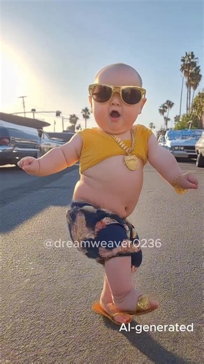 Cute baby cool dance 😂 #cute #cutebaby #bossbaby #babydance #ai | cute baby