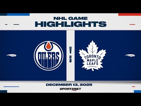 NHL Highlights | Oilers vs. Maple Leafs - December 13, 2025