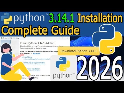 How to Install Python 3.14.1 on Windows 10/11 [ 2026 Update ] Python Programming | Demo Programs