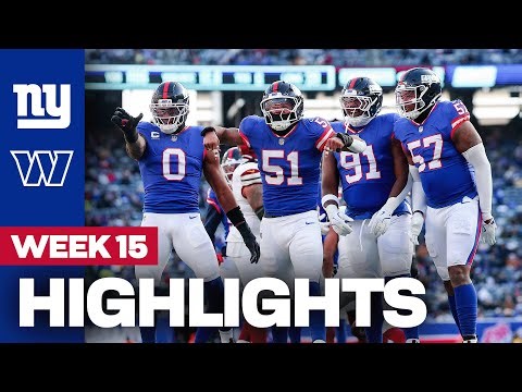 Highlights: Giants vs. Commanders | Week 15 | New York Giants