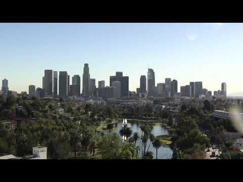 Live: Downtown LA skyline 🌇 and Echo Park Lake
