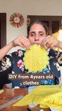 Let’s reuse old clothes / Ghamu Saran / How to make a homemade coaster? #shorts #coaster