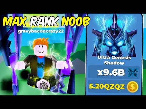 Rich Noob With MAX RANK ULTRA GENESIS SHADOW in Ninja Legends