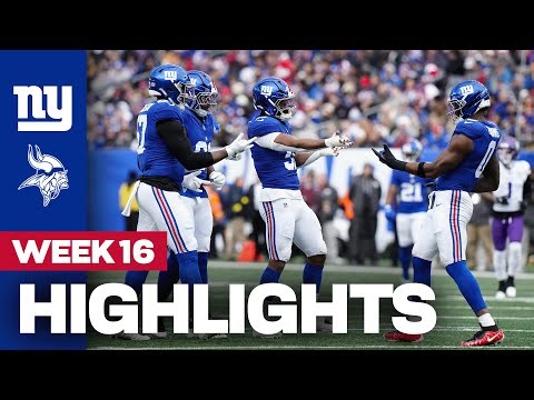 Highlights: Giants vs. Vikings | Week 16 | New York Giants