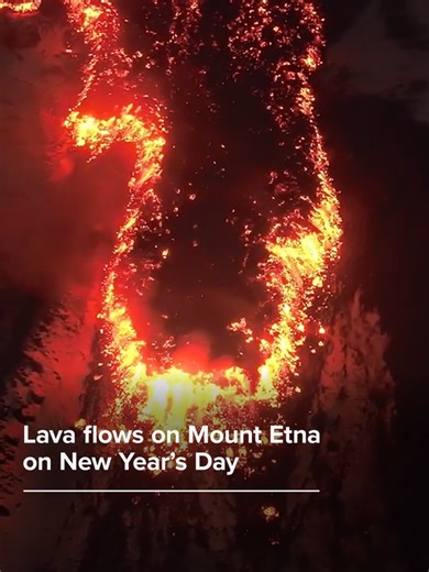 Stunning Drone Footage of Mount Etna Lava Flow