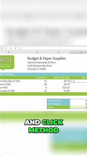 Excel Point & Click Method for Formula Calculations #exceltips #spreadsheetmagic #excel