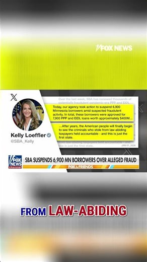 SBA suspends THOUSANDS of allegedly fraudulent Minn. loans #foxnews #news #us #fox