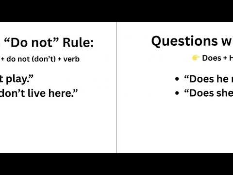 How to Use Do Does to Make Questions and Negatives,Use of do and does in english grammar