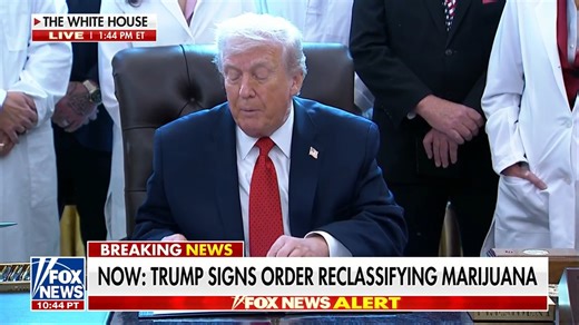 NEW: President Trump signs an executive order aimed at reclassifying marijuana as a less dangerous drug: “For decades, this action has been requested by American patients suffering from extreme pain.” | Fox News