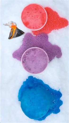 POP OFF! 🌋 Create DIY Craft Snow Volcanos With Little Angel & Jill #kids #shorts