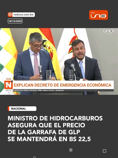 Precio estable para la garrafa de gas en Bolivia