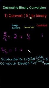 Convert Decimal 5 to Binary & Ternary | Fast Number System Trick for Digital Logic Students #maths