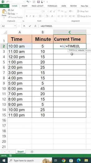 How to Add Minutes to Time in Excel ⏰ | Easy Excel Trick