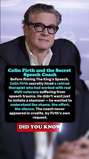 Colin Firth’s Silent Tribute to Veterans