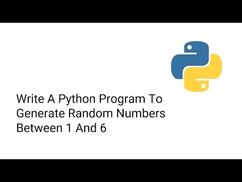 Write A Python Program To Generate Random Numbers Between 1 And 6
