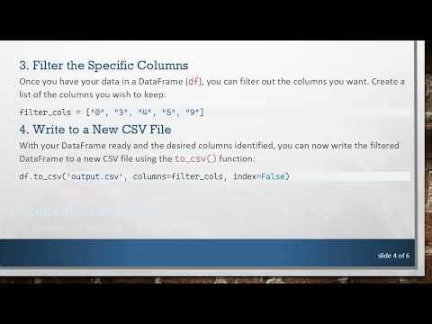 How to Write a New CSV File Using Pandas in Python