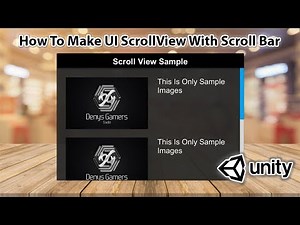 Unity UI Tutorial - How To Make UI Scroll View With Scroll Bar