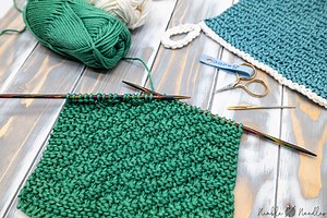 Easy knitted dishcloth pattern for beginners [  step by step instruction]