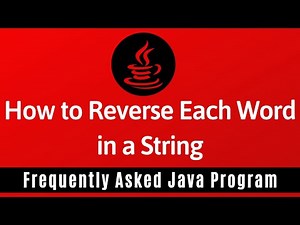 Frequently Asked Java Program 28: How To Reverse Each Word in a String