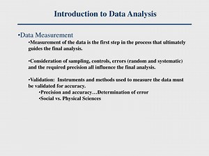 Introduction to Data Analysis - SlideServe