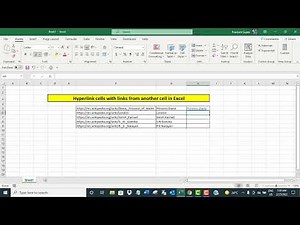 Hyperlink cells with links from another cell in Excel