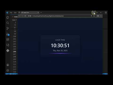 Create a simple digital clock using time tag and JS | Digital Clock using JS | #js #coding #web3