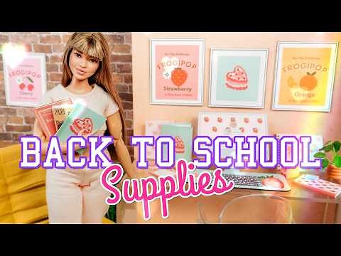 How To Make Back To School Supplies For Dolls : Cake, Strawberries & Bows