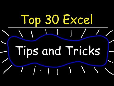 Top 30 Excel 2016 Tips, Tricks, Shortcuts, Functions & Formulas