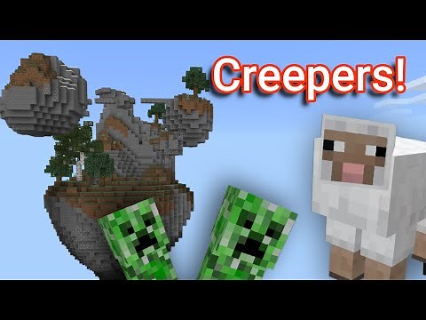 Creepers! + Unlocking a New Island! Cubecraft Skyblock Ep.13