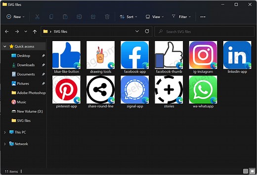 How to Enable SVG Thumbnail Preview in Windows 11 File Explorer