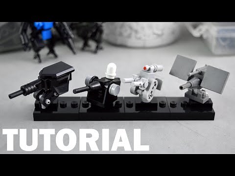 How to Make Custom LEGO Machine Gun Turrets! (TUTORIAL)