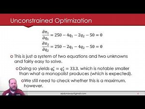 3.2 - Unconstrained Optimization - Multiple Variables