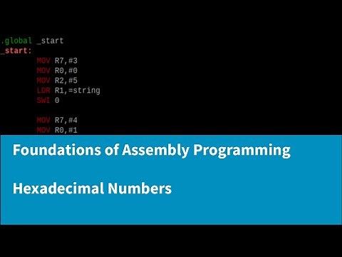 Foundations of Assembly Programming - Hexadecimal Numbers