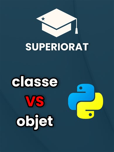 Ne confonds plus CLASSE et OBJET en #POO #python #code #pédagogie #programmation