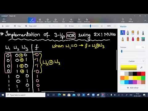 MUX part 6 of 7 || Implementation of 3-input XOR using 2:1 MUXes