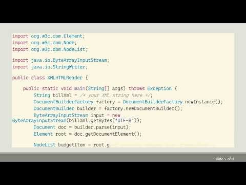 How to Read HTML Tags from an XML File in Java