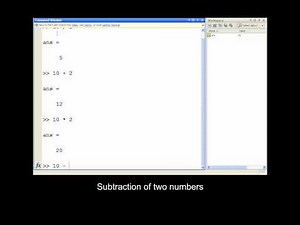 Using the command window in MATLAB