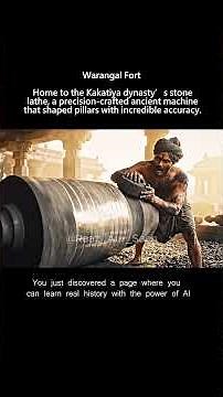 Warangal Fort’s Stone Lathe – The 800-Year-Old Machine Carved From Stone! #WarangalFort